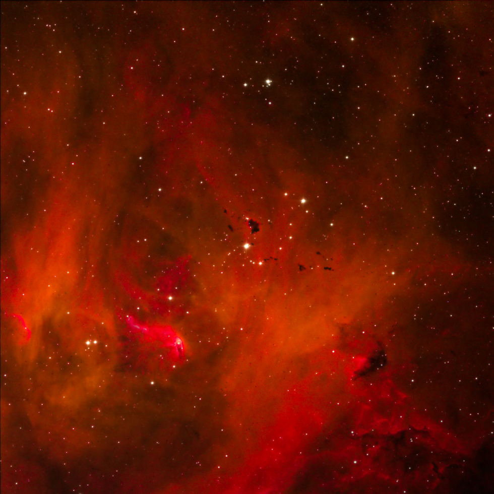 Running Chicken Nebula (IC 2944) | Telescope Live